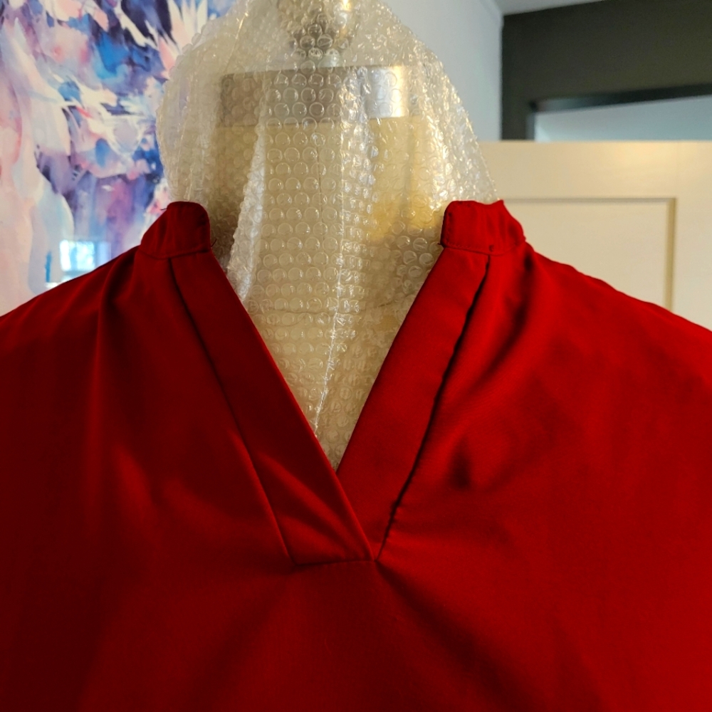 Blouse, maroon, 2x,